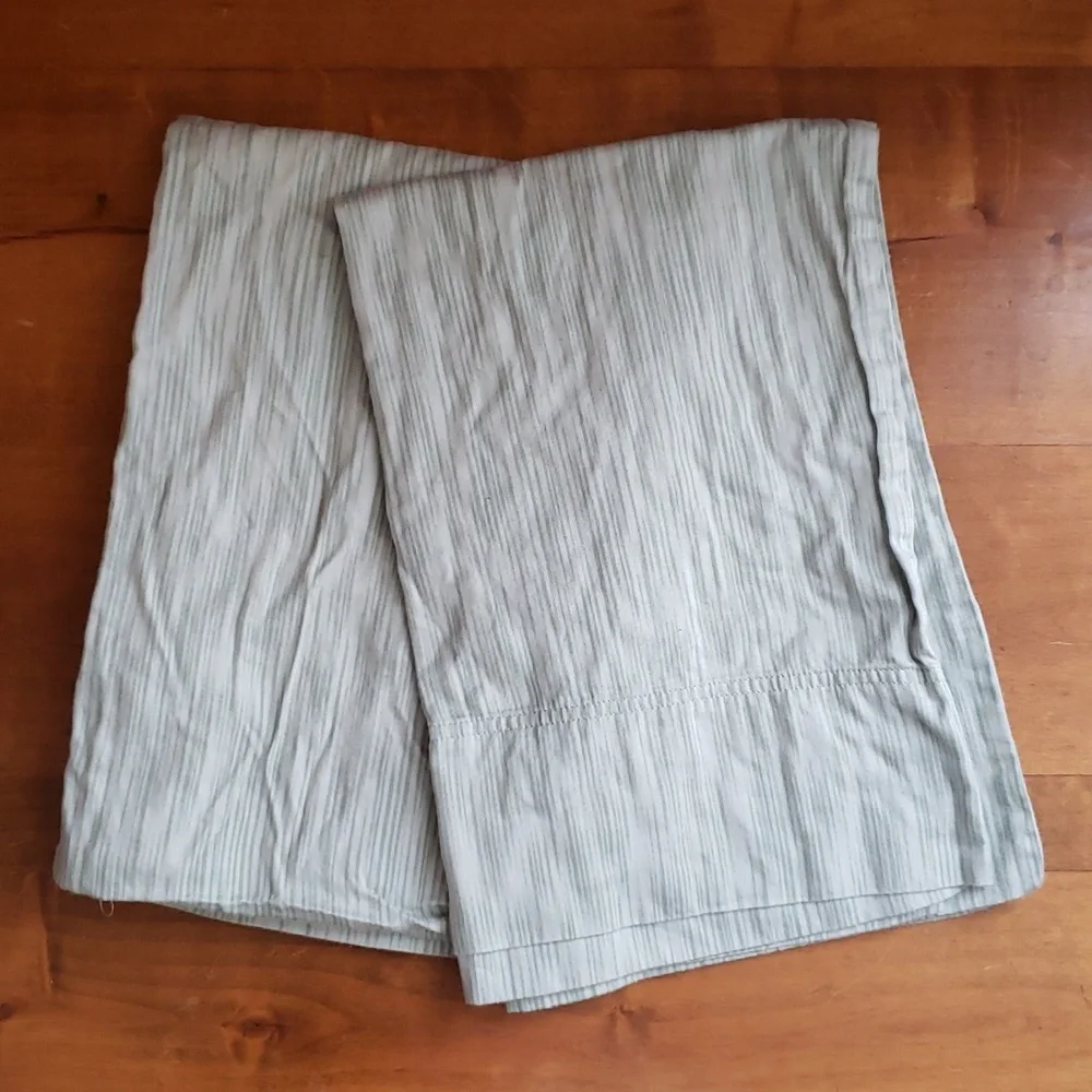 2 100% Cotton Pillowcases - Pair of green on green standard pillowcases